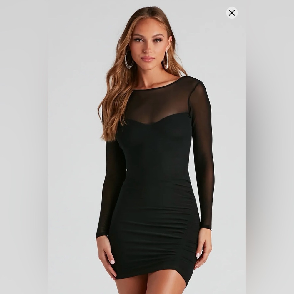 No Going Back Mesh Mini Dress